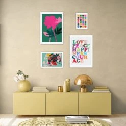Set Of 4 East End Prints Happiness Prints