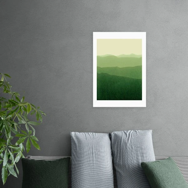 East End Prints Gradient Landscape Green Print 3 East End Prints Gradient Landscape Green Print