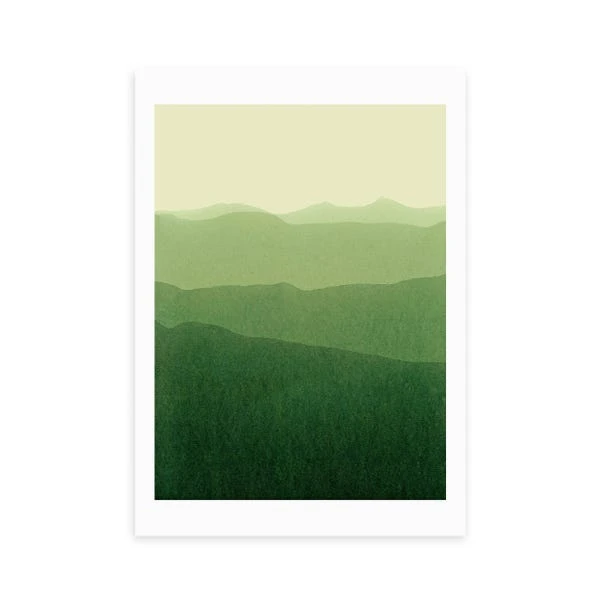 East End Prints Gradient Landscape Green Print 4 East End Prints Gradient Landscape Green Print - Image 2