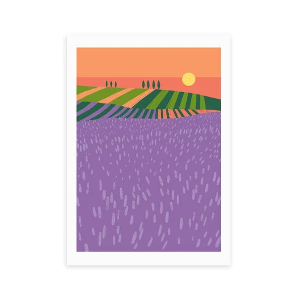 East End Prints Lavender Fields Print - Image 2