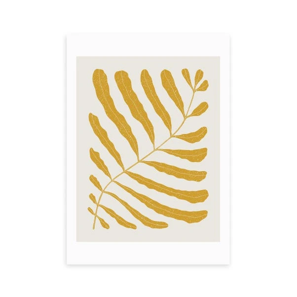 East End Prints Yellow Plant Print 4 East End Prints Yellow Plant Print - Image 2