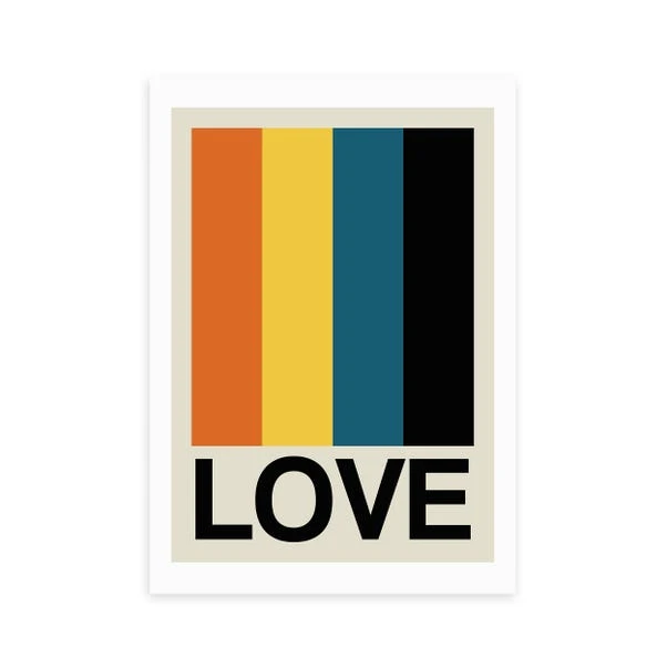 East End Prints Retro Stripe LOVE Sundaze Print - Image 2