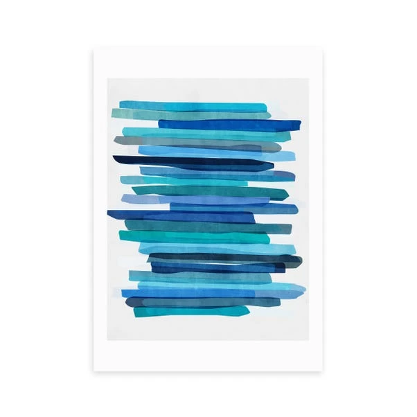 East End Prints Blue Stripes Print - Image 2