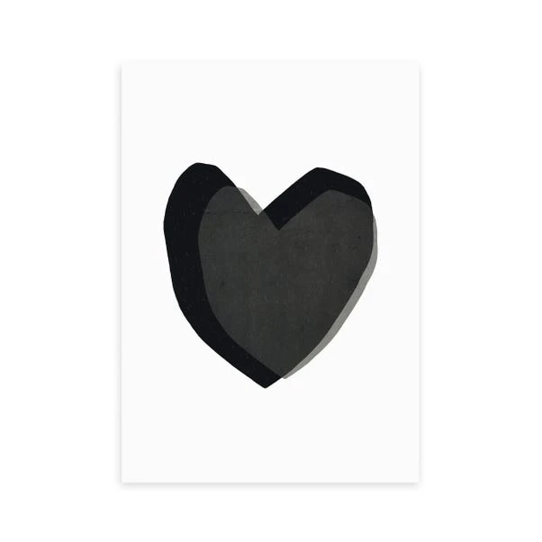 East End Prints Black Heart Print - Image 2