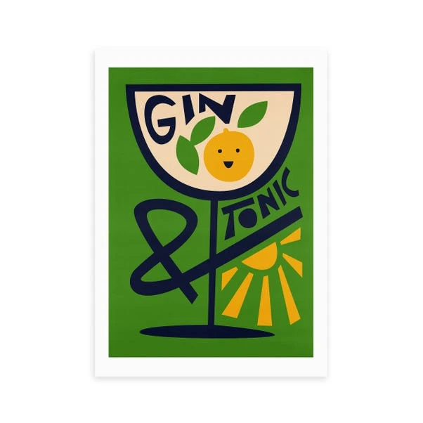 East End Prints Gin & Tonic Print - Image 2