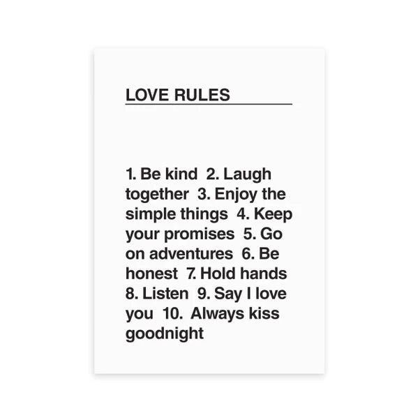 East End Prints Love Rules Print 3 East End Prints Love Rules Print