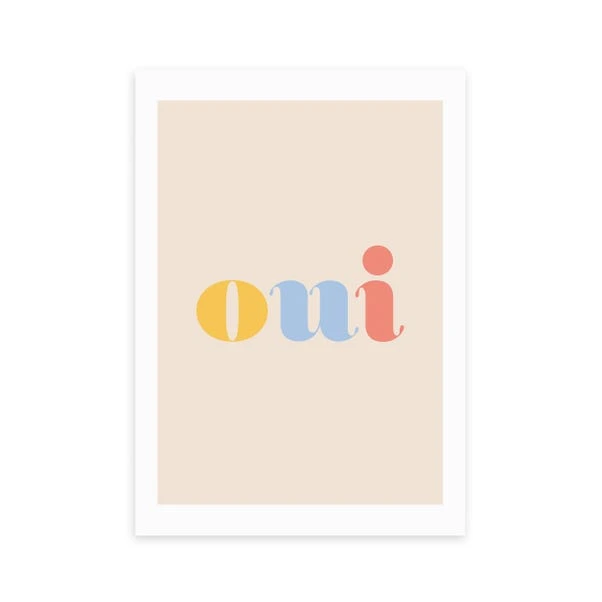 East End Prints Oui Print 3 East End Prints Oui Print