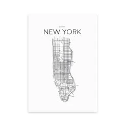 East End Prints City Map New York Print