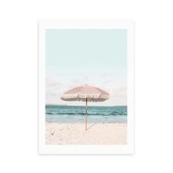 East End Prints Pink Umbrella Print