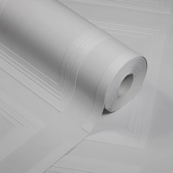 Anaglypta Pack Of 2 Edwardian Panel Luxury Paintable Wallpaper, White Blown Vinyl - Image 4