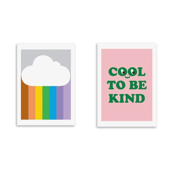Set Of 2 East End Prints Rainbow & Kind Prints - Image 2