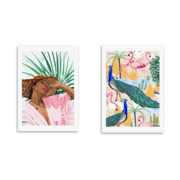 Set Of 2 East End Prints Sunshine & Utopia Prints - Image 2