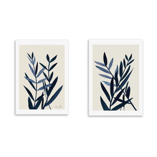 Set Of 2 East End Prints Blue Plant Prints 4 Set Of 2 East End Prints Blue Plant Prints - Image 2