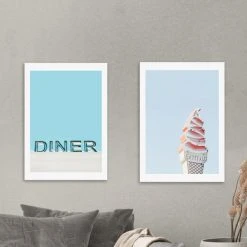 Set Of 2 East End Prints Diner Prints