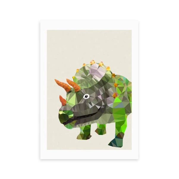 East End Prints Triceratops Print 4 East End Prints Triceratops Print - Image 2