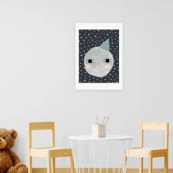East End Prints Cute Moon Print