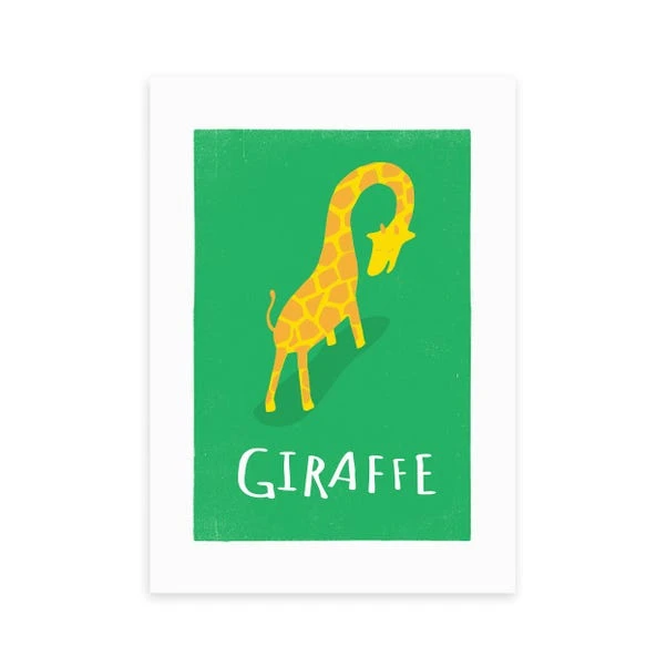 East End Prints Giraffe Text Print - Image 2